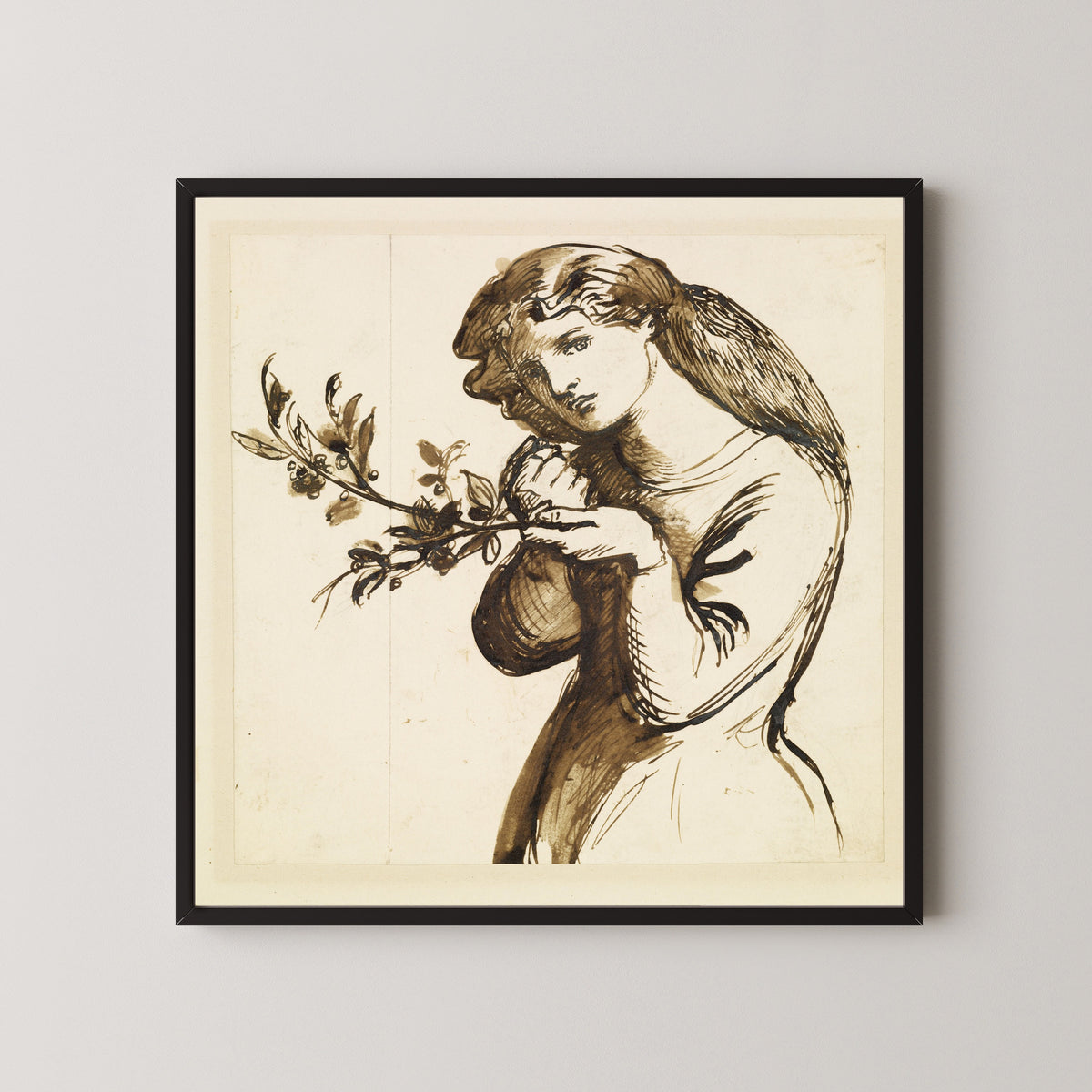 Dante Gabriel Rossetti — Study of a Girl Eating Cherries | Pre-Raphaelite Art Print