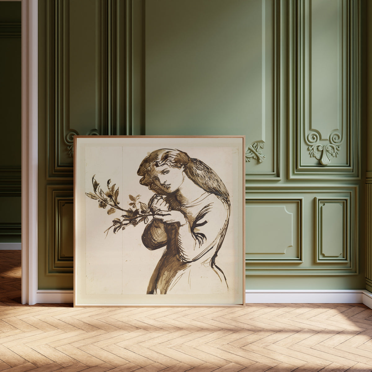Dante Gabriel Rossetti — Study of a Girl Eating Cherries | Pre-Raphaelite Art Print