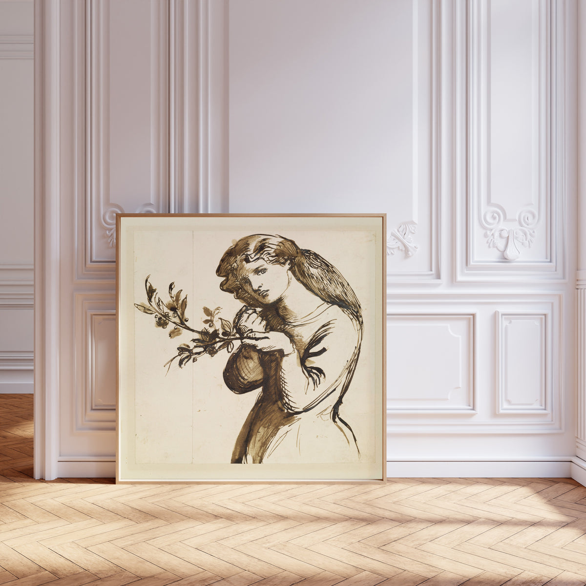 Dante Gabriel Rossetti — Study of a Girl Eating Cherries | Pre-Raphaelite Art Print