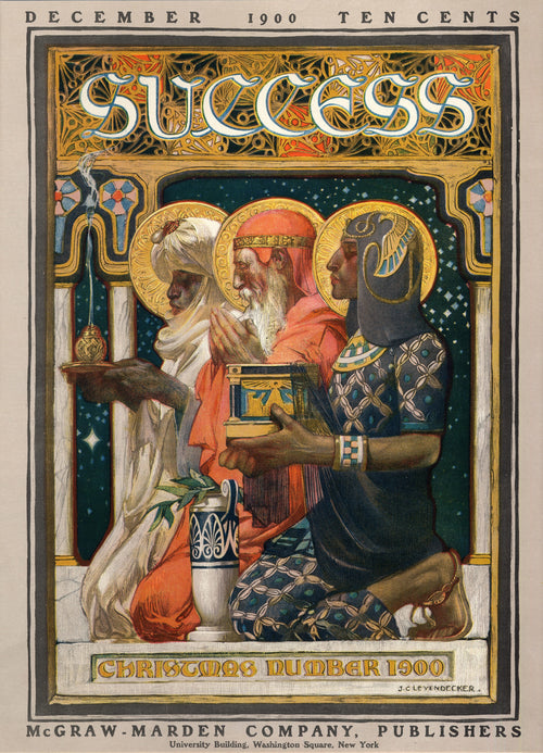 J.C. Leyendecker — Success, Christmas Number 1900 | Vintage Christmas Print