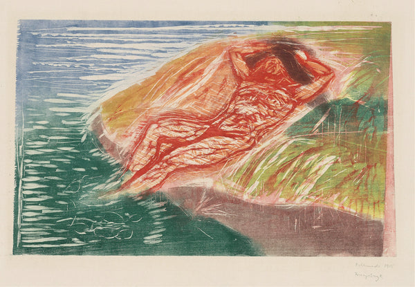 Edvard Munch — Sunbathing I | Expressionist Fine Art Print