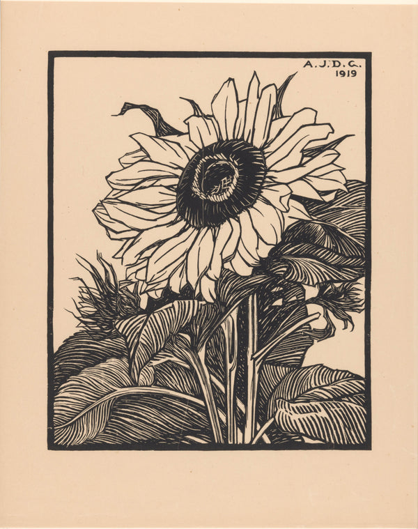 Julie de Graag — Sunflower | Woodcut Print