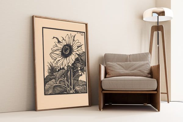 Julie de Graag — Sunflower | Woodcut Print