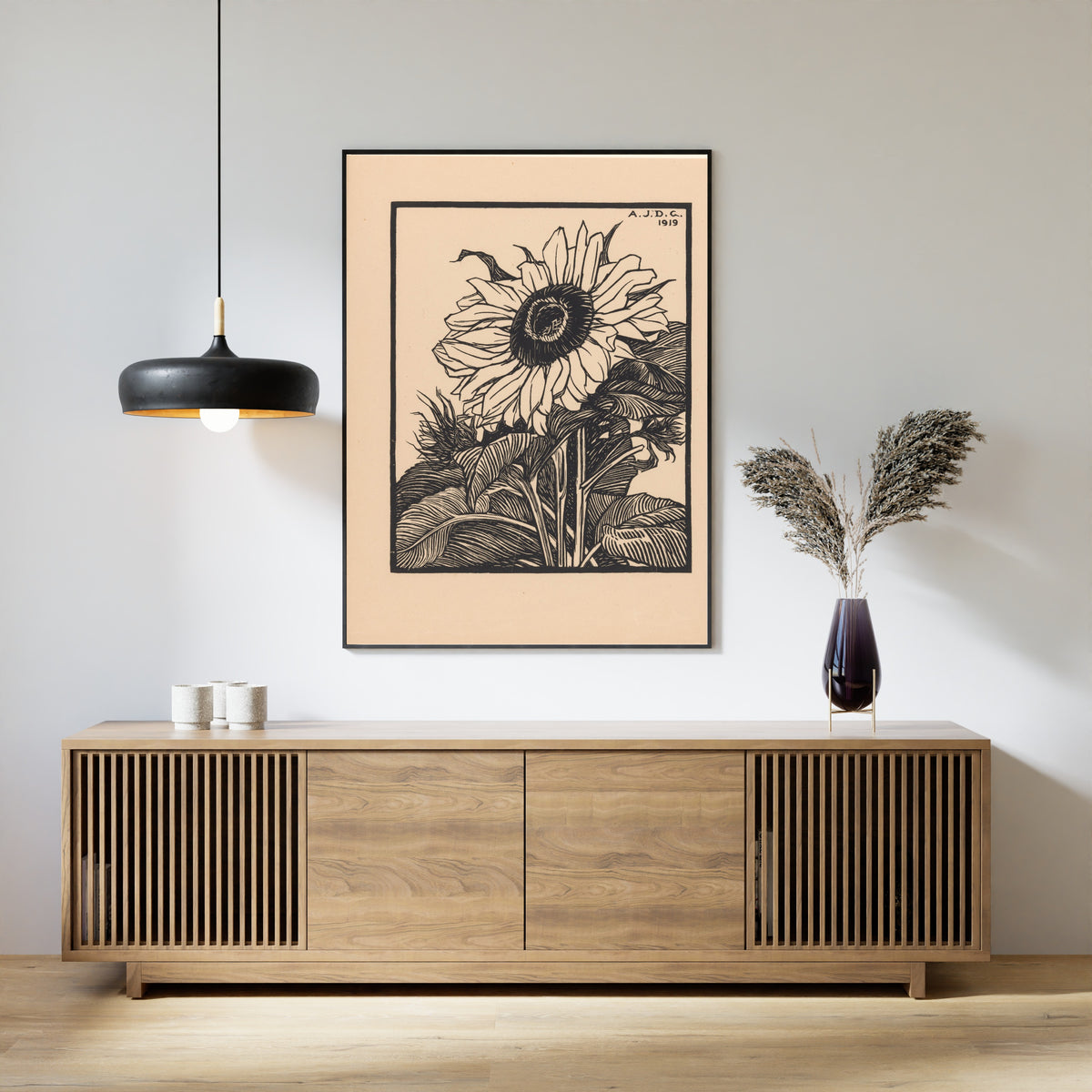 Julie de Graag — Sunflower | Woodcut Print