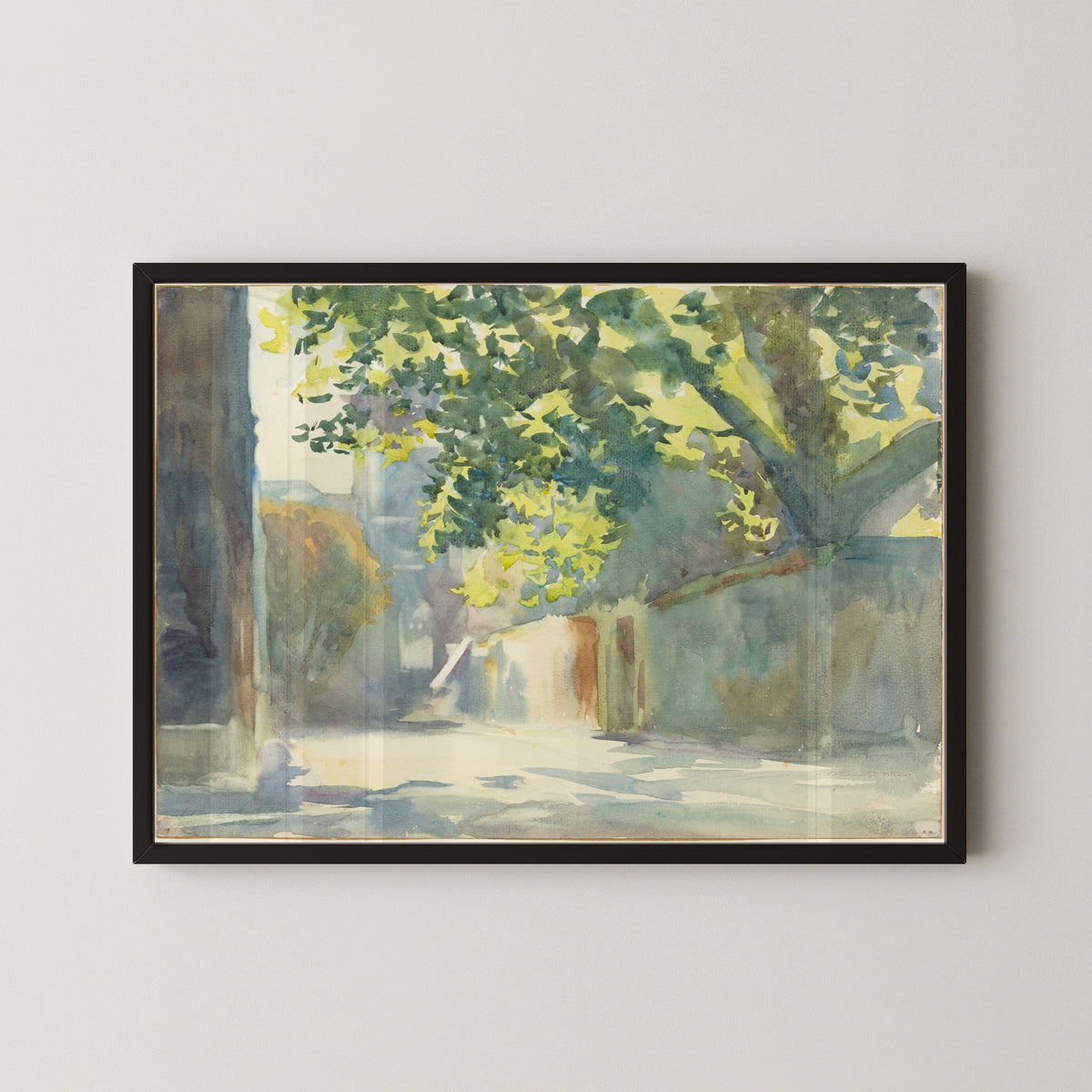 John Singer Sargent — Sunlit Wall Under a Tree | Fine Art Print