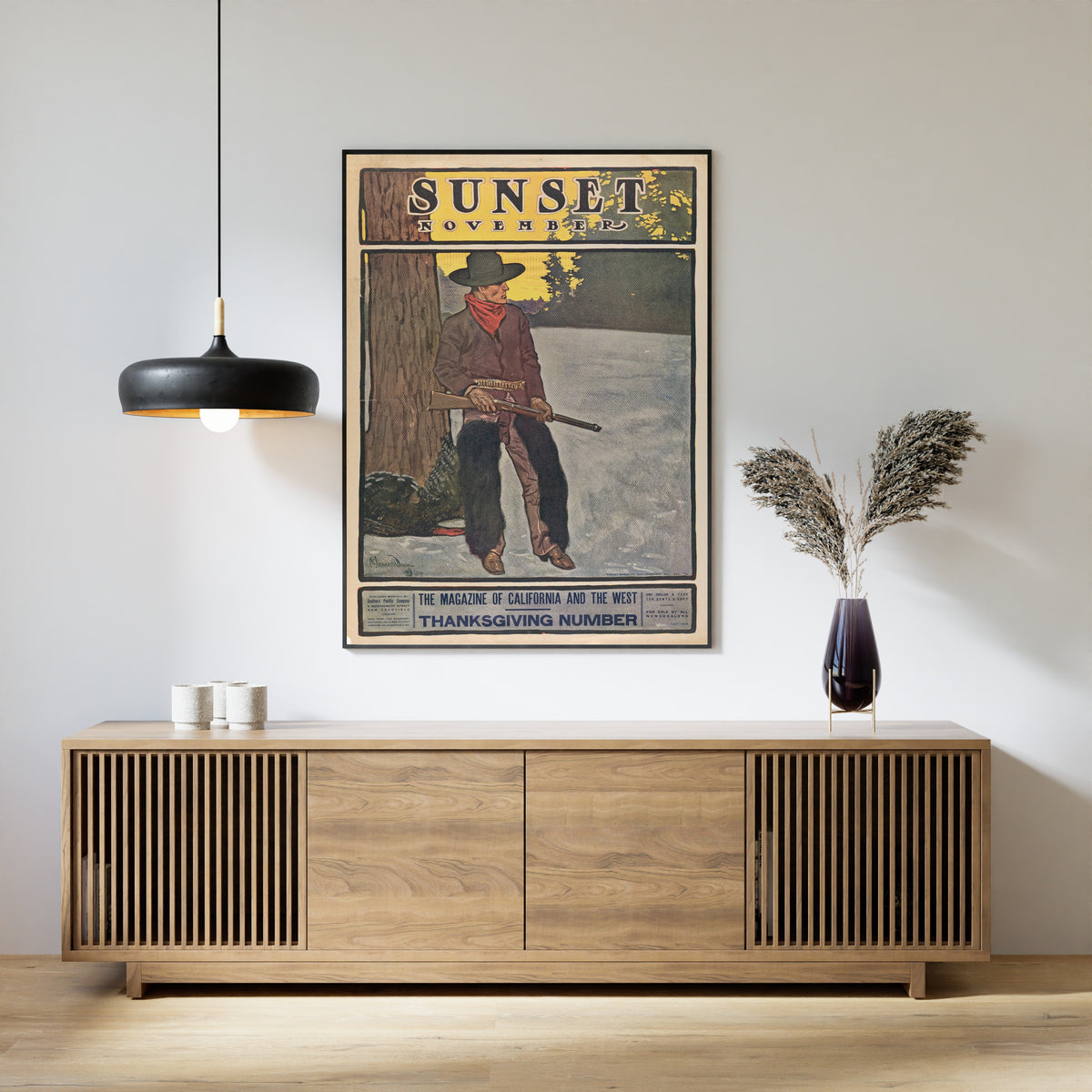 Maynard Dixon — Sunset Magazine, Thanksgiving Number, November 1904 | Vintage American West Print