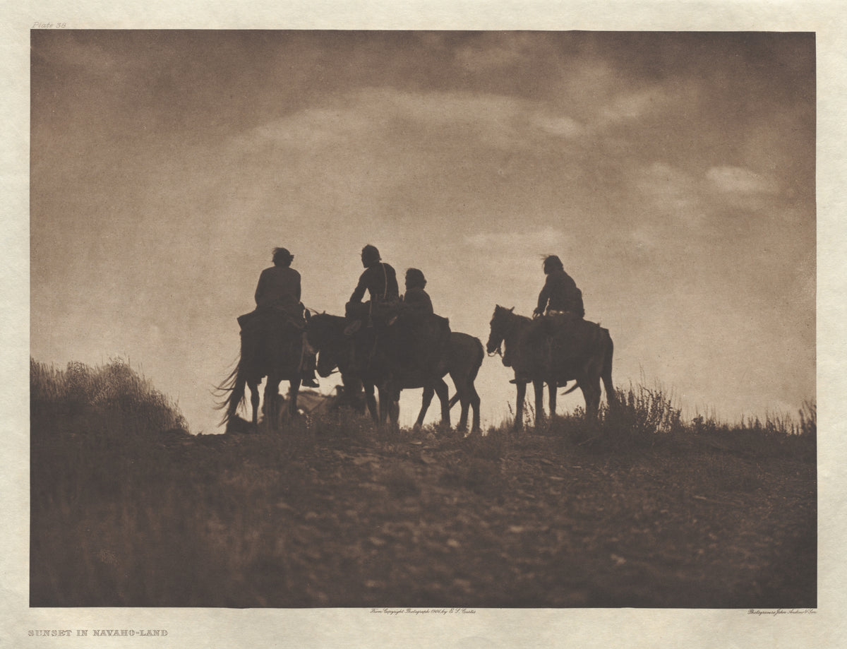 Edward S. Curtis — Sunset in Navaho-Land | Vintage Photograph Print