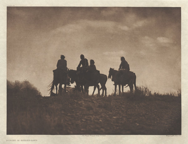 Edward S. Curtis — Sunset in Navaho-Land | Vintage Photograph Print