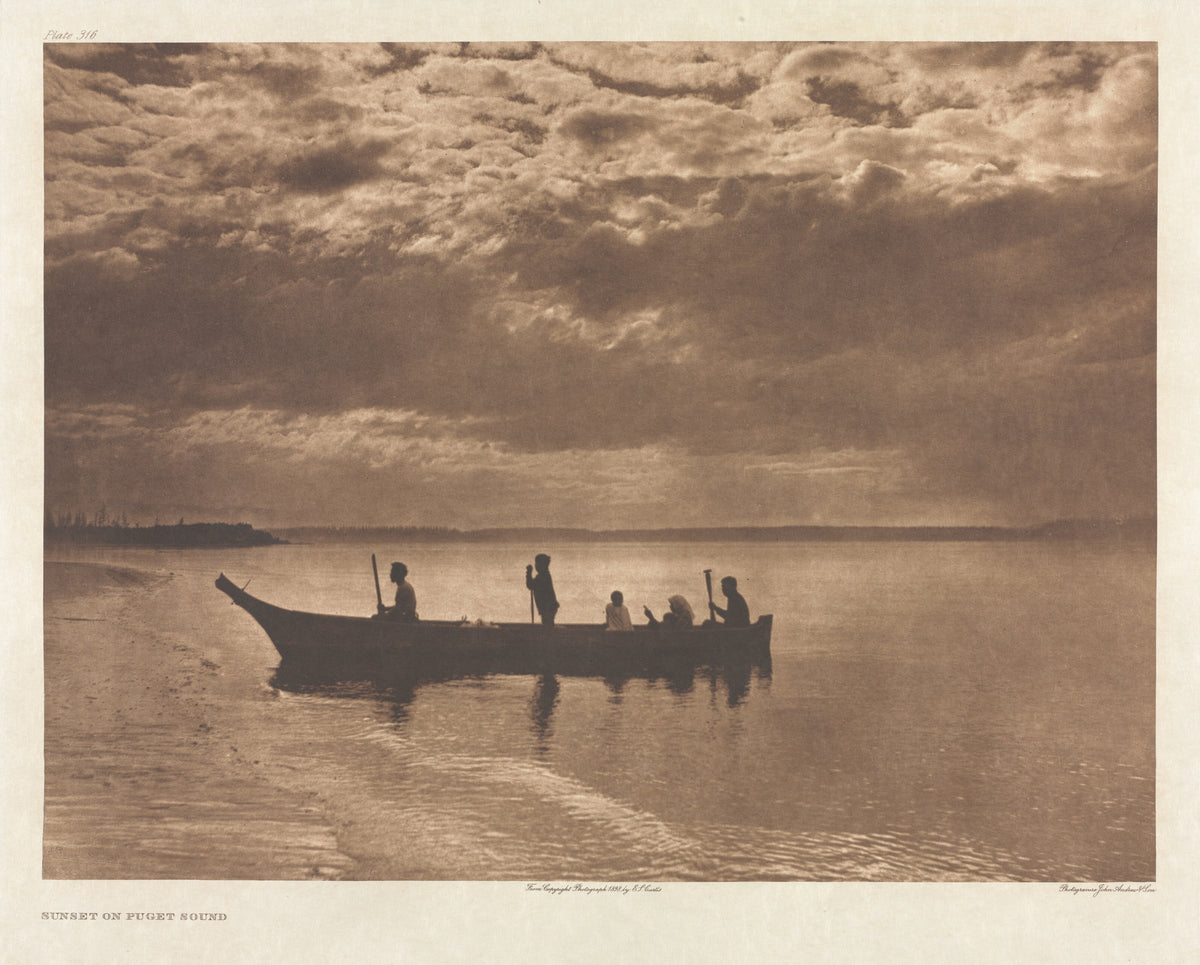 Edward S. Curtis — Sunset on Puget Sound | Vintage Photograph Print