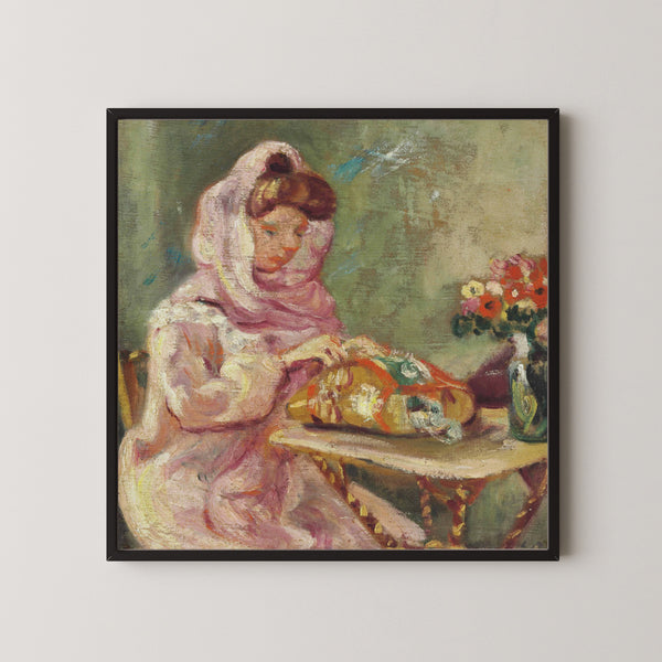Louis Valtat — Suzanne Valtat cousant | Fine Art Print