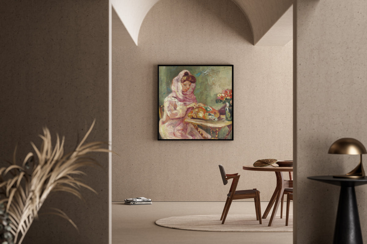 Louis Valtat — Suzanne Valtat cousant | Fine Art Print