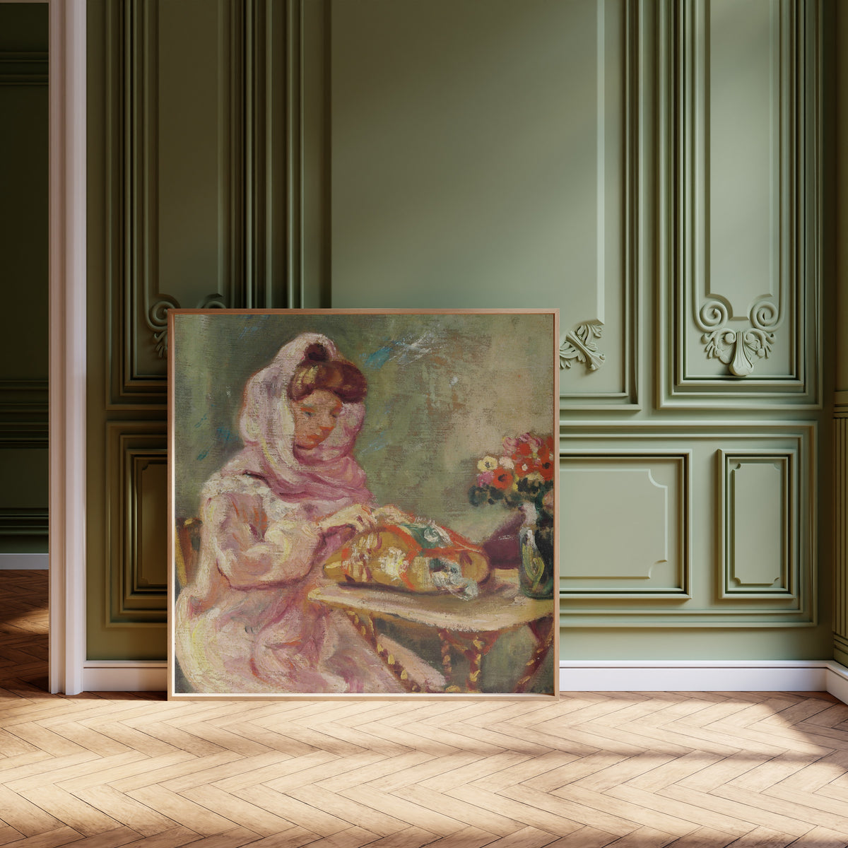 Louis Valtat — Suzanne Valtat cousant | Fine Art Print