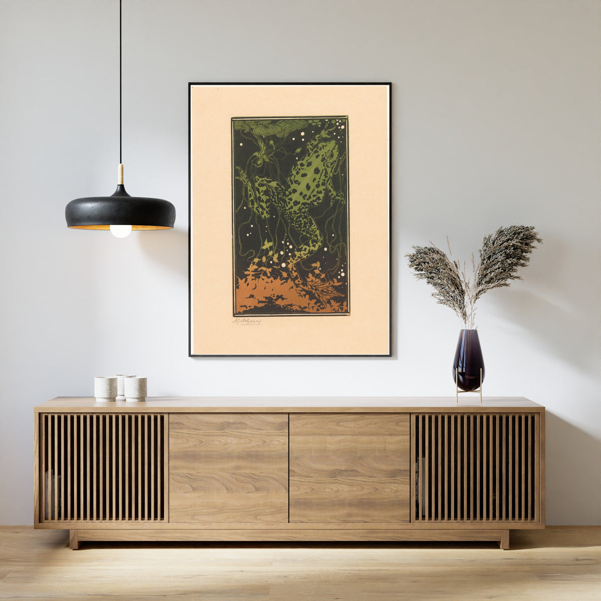 Julie de Graag — Swimming Frog | Woodcut Print