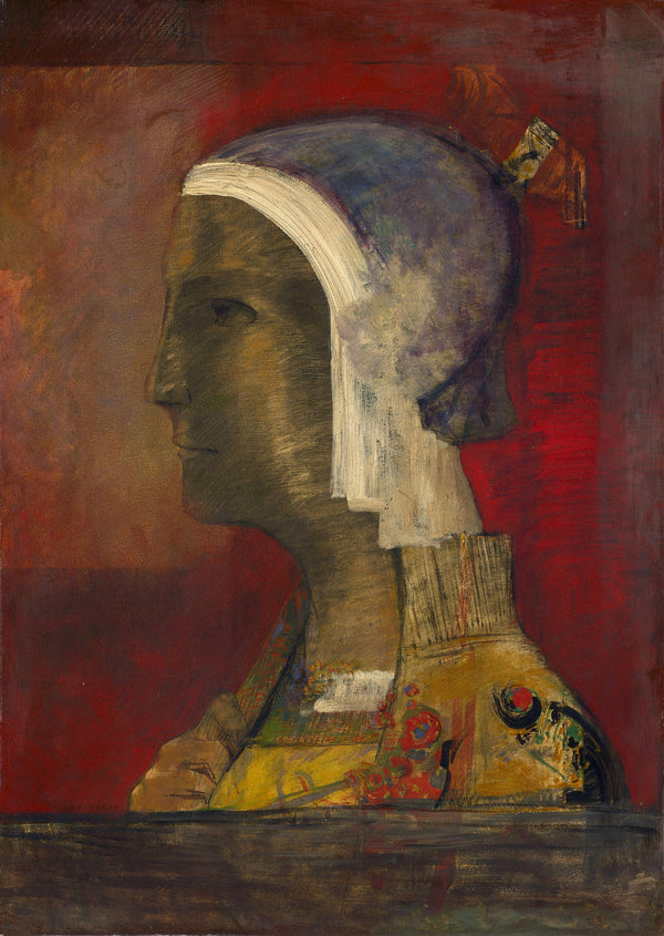 Odilon Redon — Symbolic Head | Symbolist Art Print