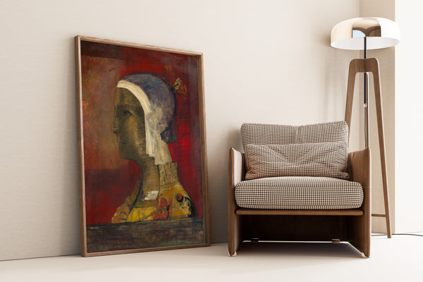 Odilon Redon — Symbolic Head | Symbolist Art Print