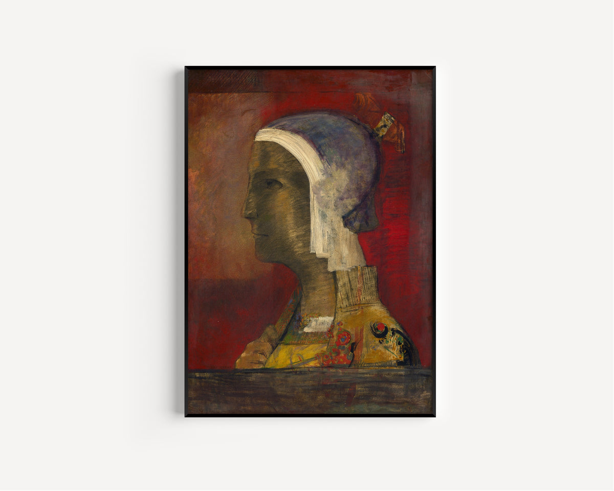 Odilon Redon — Symbolic Head | Symbolist Art Print