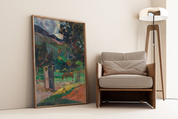 Paul Gauguin — Tahitian Landscape with a Grazing Horse | Fine Art Print