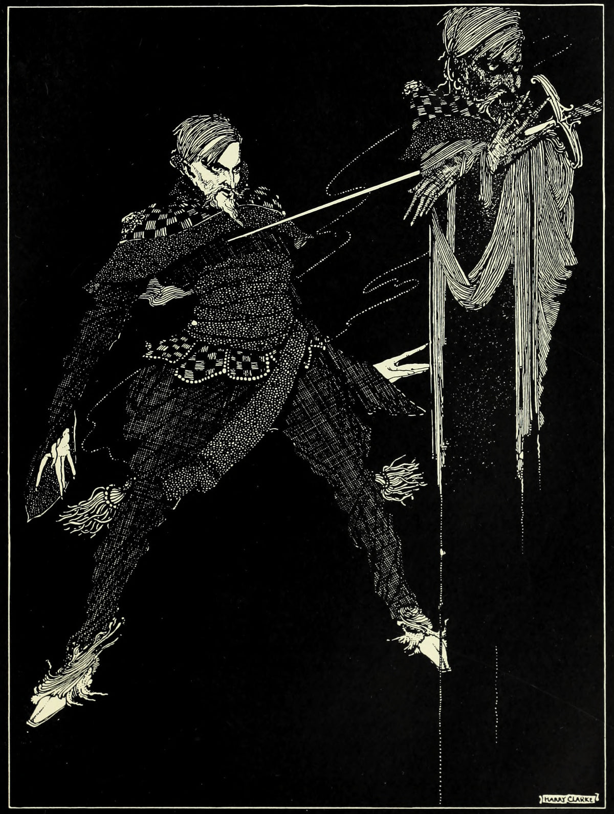 Harry Clarke — Tales of Mystery and Imagination: In My Death, See by This Image | Gothic Illustration Print