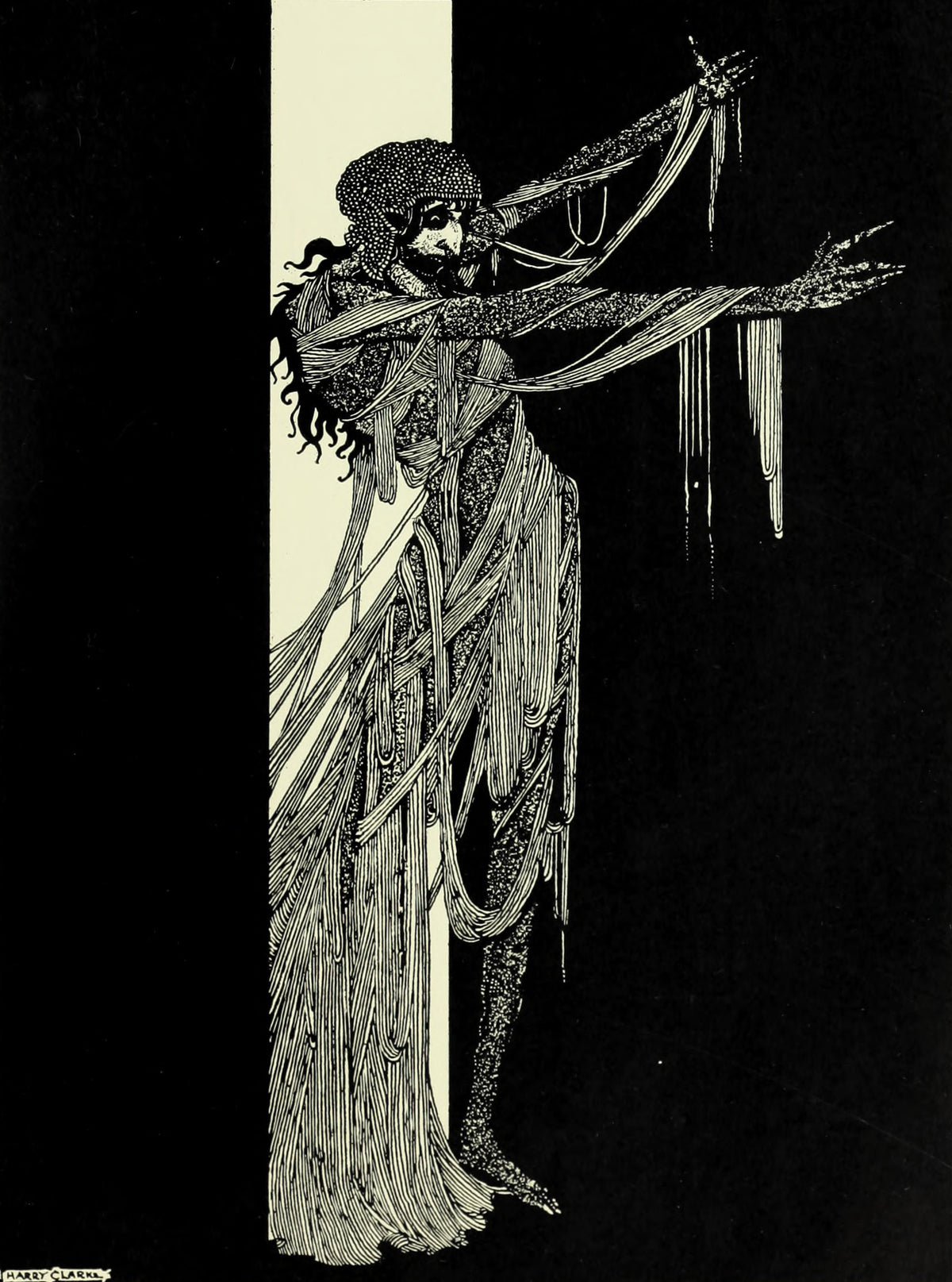 Harry Clarke — Tales of Mystery and Imagination: The Lady Madeline of Usher | Gothic Illustration Print
