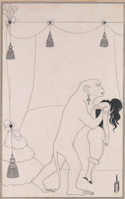 Aubrey Beardsley — Tales of Mystery and Imagination: The Murders in the Rue Morgue | Art Nouveau Illustration Print