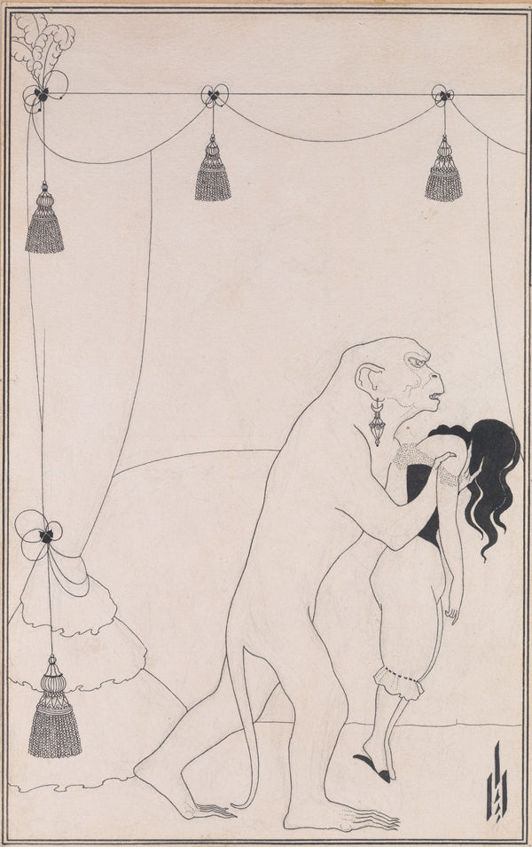 Aubrey Beardsley — Tales of Mystery and Imagination: The Murders in the Rue Morgue | Art Nouveau Illustration Print
