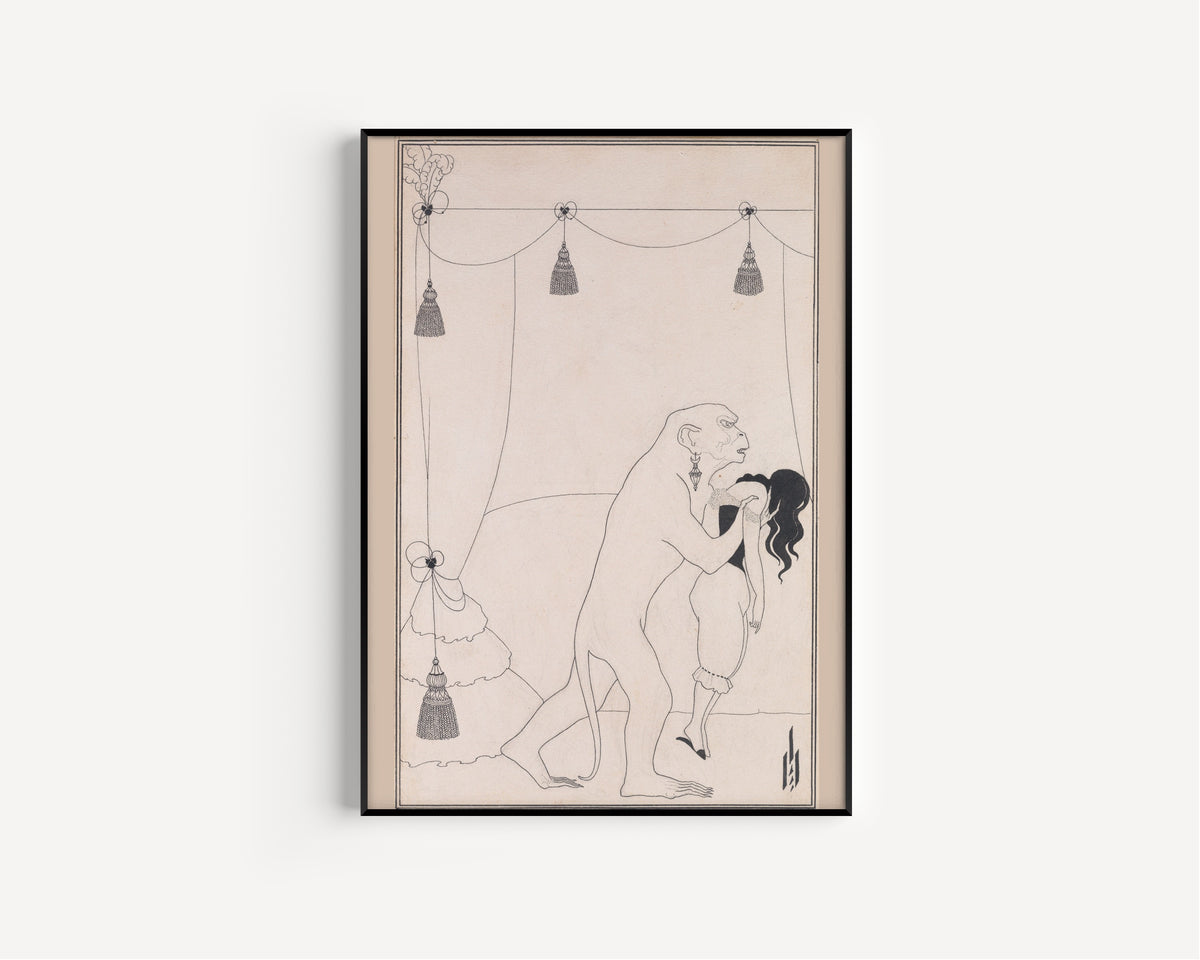 Aubrey Beardsley — Tales of Mystery and Imagination: The Murders in the Rue Morgue | Art Nouveau Illustration Print