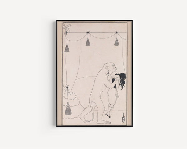 Aubrey Beardsley — Tales of Mystery and Imagination: The Murders in the Rue Morgue | Art Nouveau Illustration Print