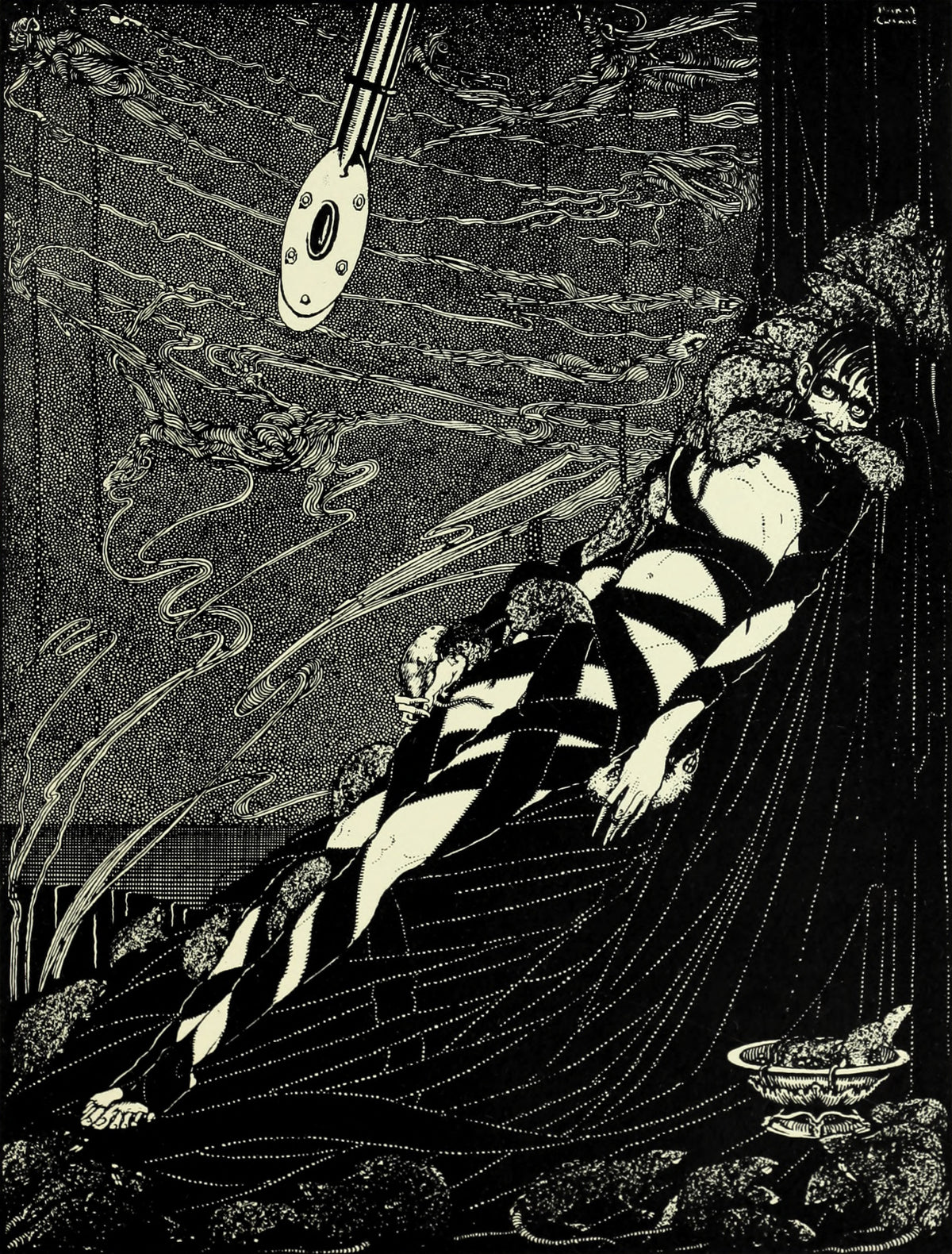 Harry Clarke — Tales of Mystery and Imagination: They Swarmed upon Me | Gothic Illustration Print