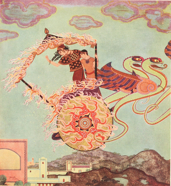 Edmund Dulac — Tanglewood Tales: She Shook Her Hands over the Multitude Below | Fairy Tale Illustration Print
