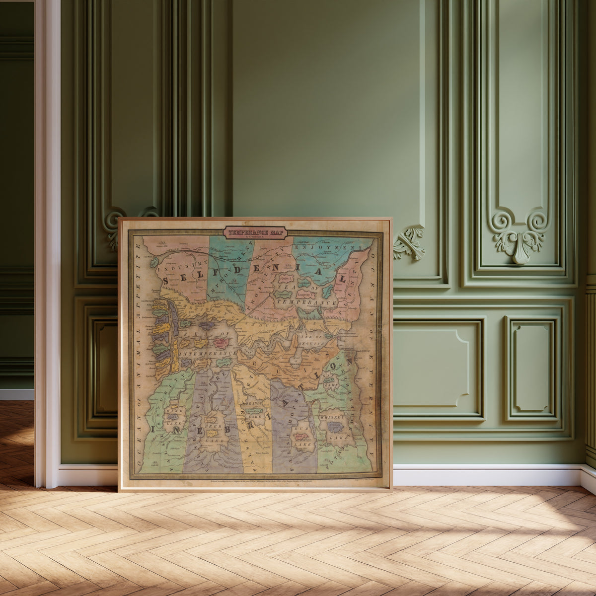 John Christian Wiltberger Jr. — Temperance Map | Hand-Coloured Engraved Map Print