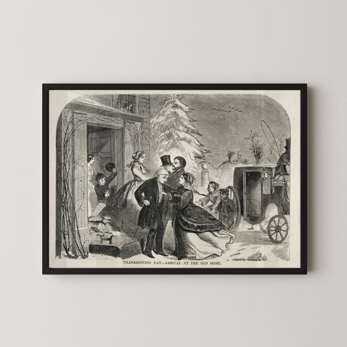 Winslow Homer — Thanksgiving Day: Arrival at the Old Home | Vintage Thanksgiving Print