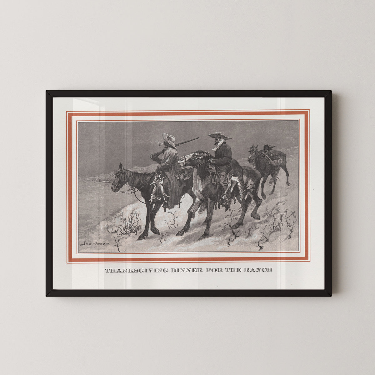 Frederic Remington — Thanksgiving Dinner for the Ranch | Vintage Thanksgiving Print