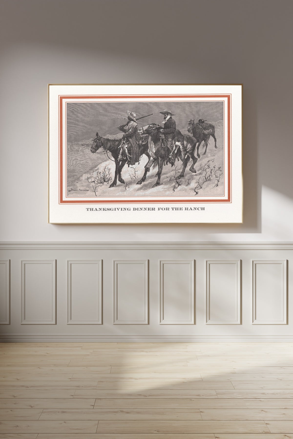 Frederic Remington — Thanksgiving Dinner for the Ranch | Vintage Thanksgiving Print