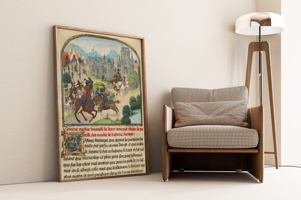 Loyset Liédet and Pol Fruit — The Abduction of Ydoire | Illuminated Manuscript Print