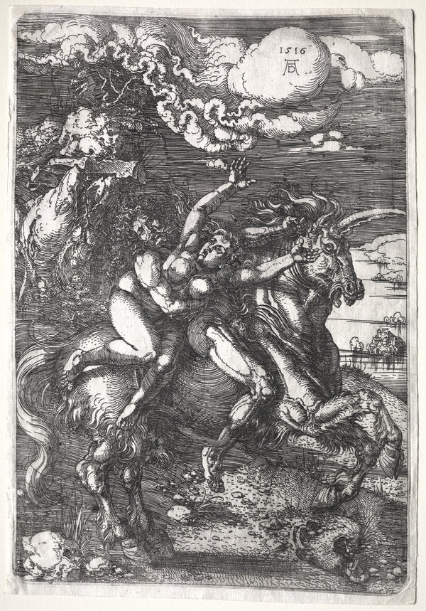 Albrecht Dürer — The Abduction on a Unicorn | Etching Print