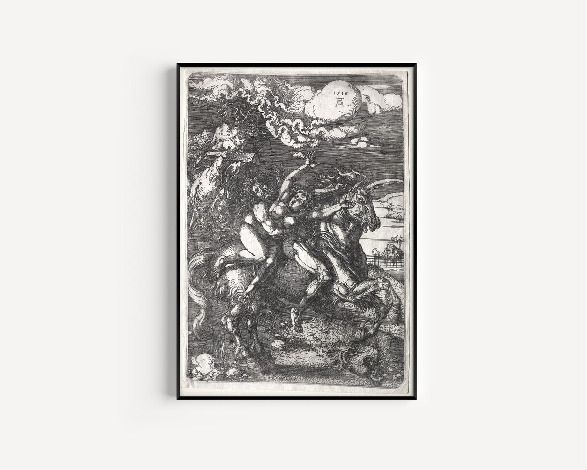 Albrecht Dürer — The Abduction on a Unicorn | Etching Print