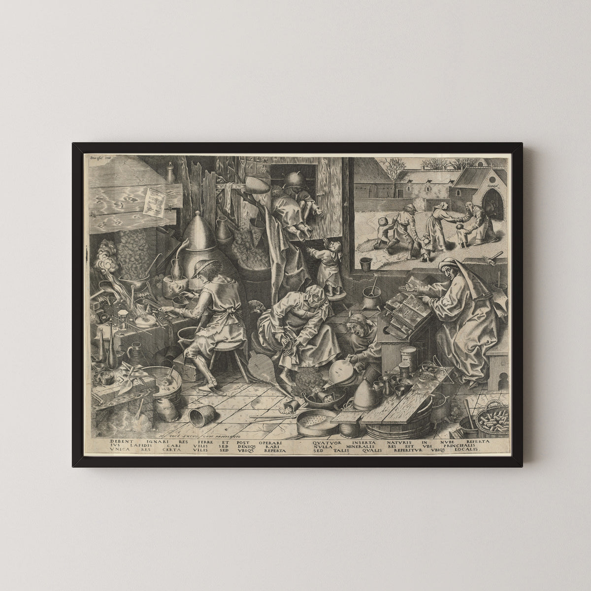 Pieter Bruegel the Elder — The Alchemist | Engraving Print