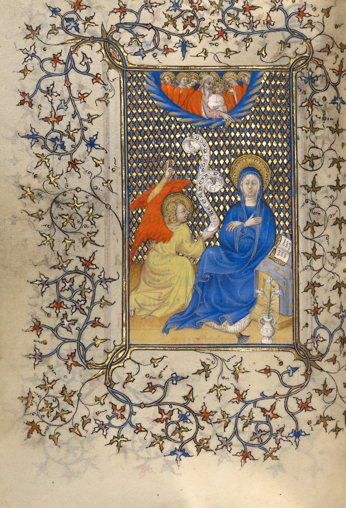 The Annunciation (Gold Diaper Ground) | Illuminated Manuscript Print