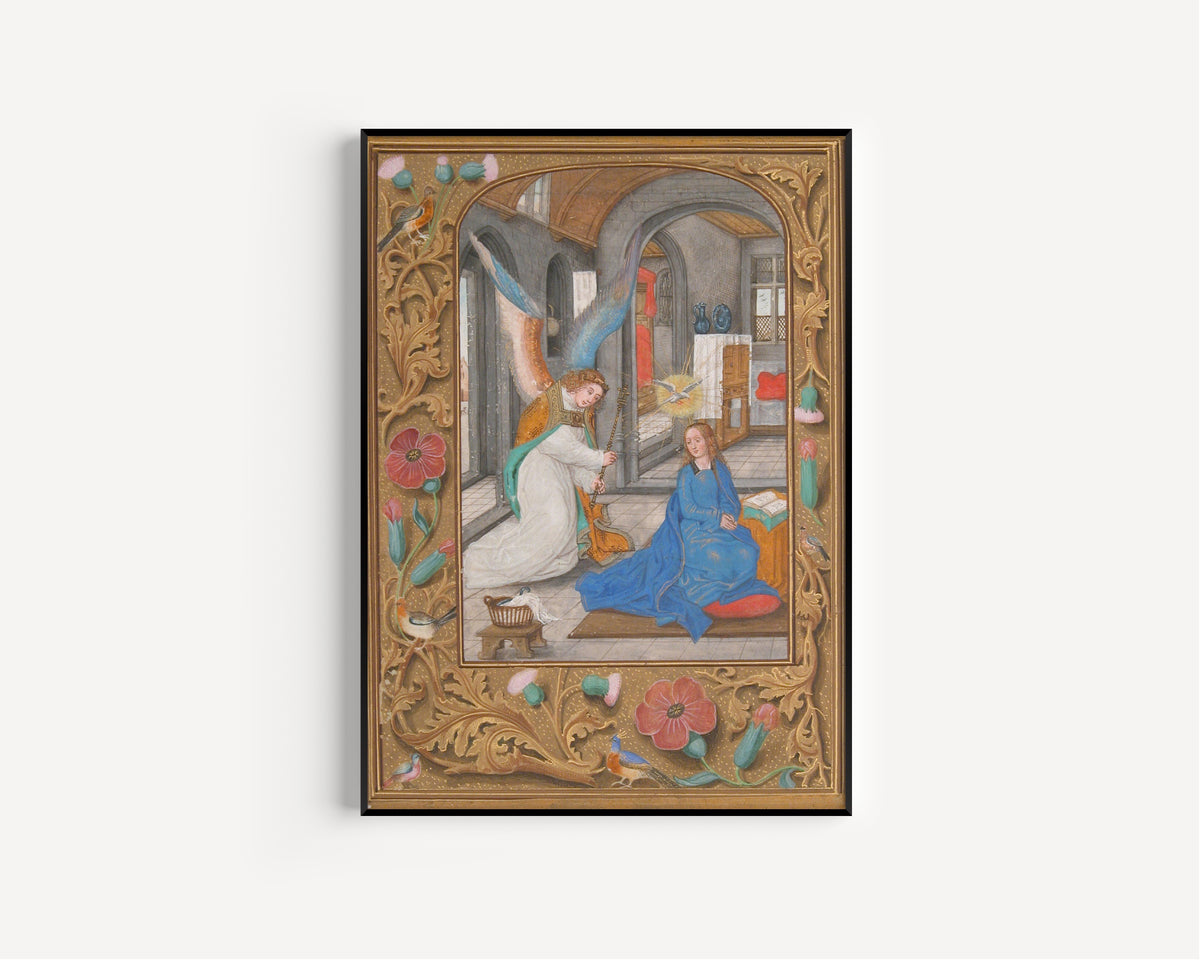 The Annunciation (Grey Stone Room) | Illuminated Manuscript Print
