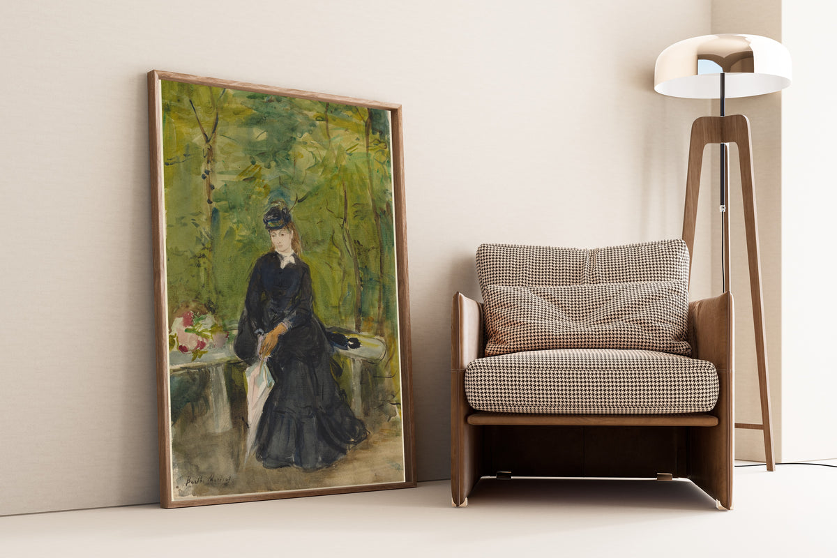 Berthe Morisot — The Artist’s Sister Edma Seated on a Bench | Fine Art Print