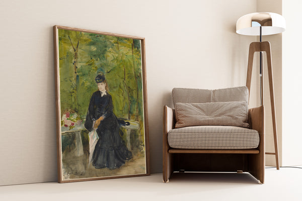 Berthe Morisot — The Artist’s Sister Edma Seated on a Bench | Fine Art Print