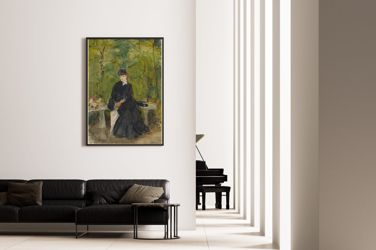 Berthe Morisot — The Artist’s Sister Edma Seated on a Bench | Fine Art Print