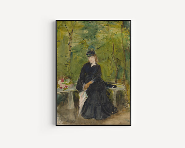 Berthe Morisot — The Artist’s Sister Edma Seated on a Bench | Fine Art Print