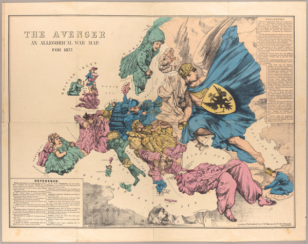 George Washington Bacon — The Avenger: An Allegorical War Map for 1877 | Satirical Map Print