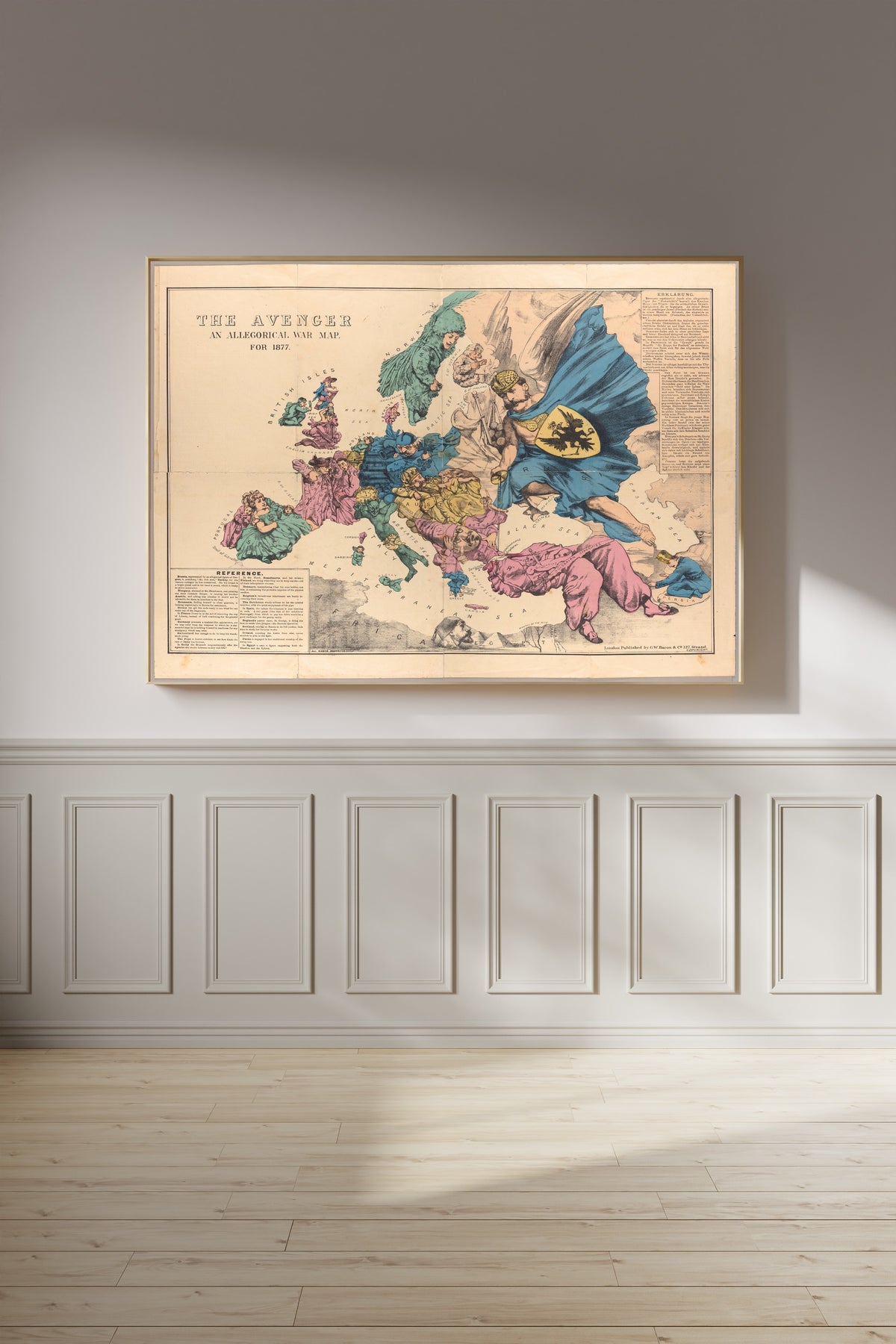 George Washington Bacon — The Avenger: An Allegorical War Map for 1877 | Satirical Map Print