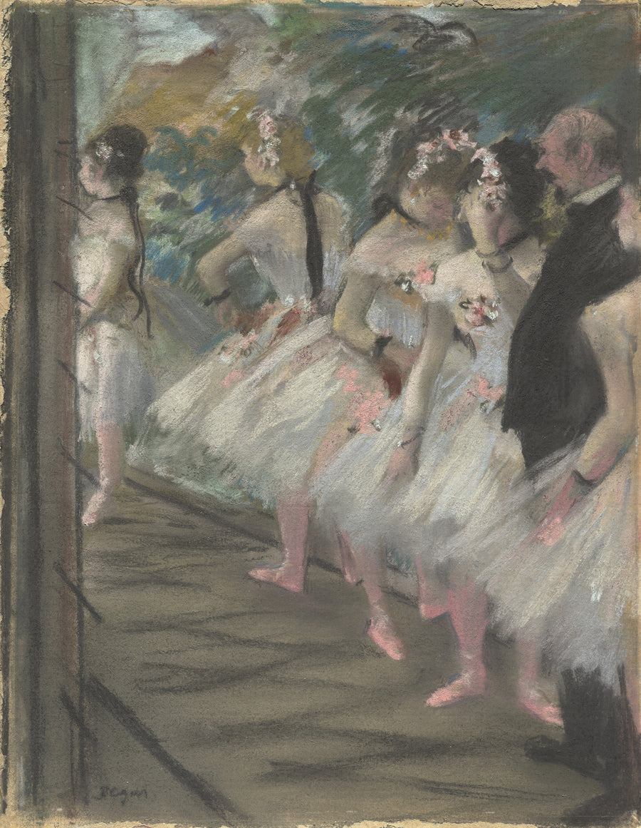 Edgar Degas — The Ballet | Fine Art Print shown to scale on a wall above a sofa
