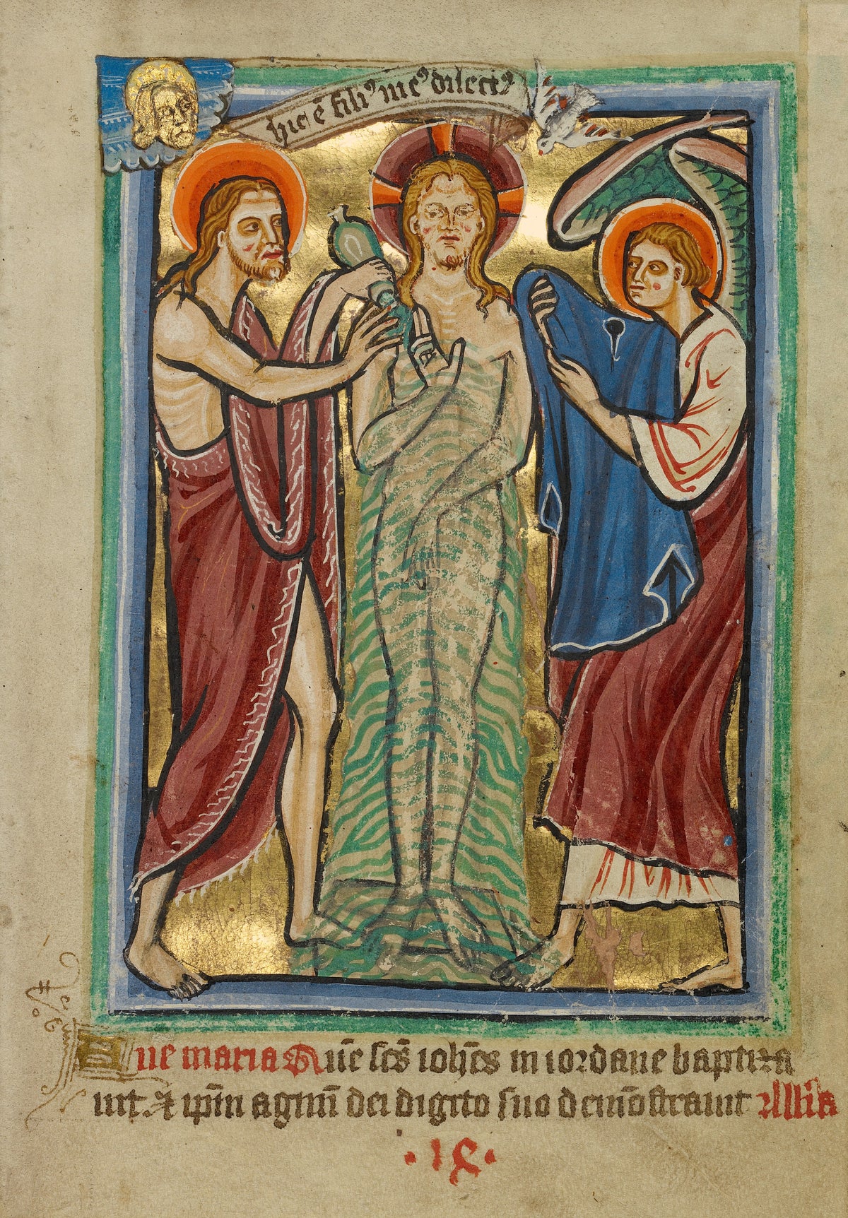 The Baptism of Christ | Illuminated Manuscript Print