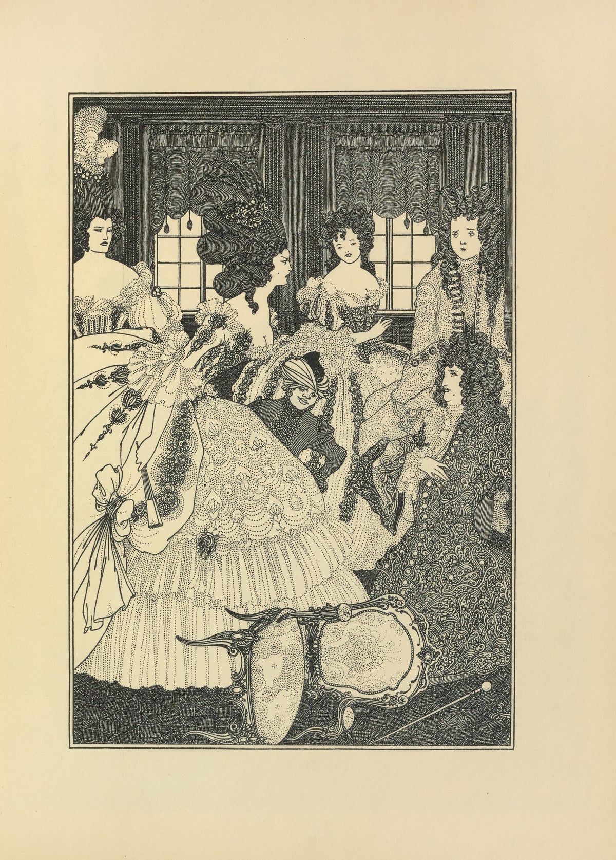 Aubrey Beardsley — The Battle of the Beaux and the Belles | Art Nouveau Illustration Print