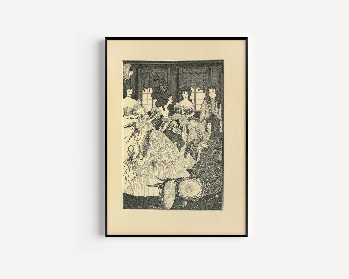 Aubrey Beardsley — The Battle of the Beaux and the Belles | Art Nouveau Illustration Print