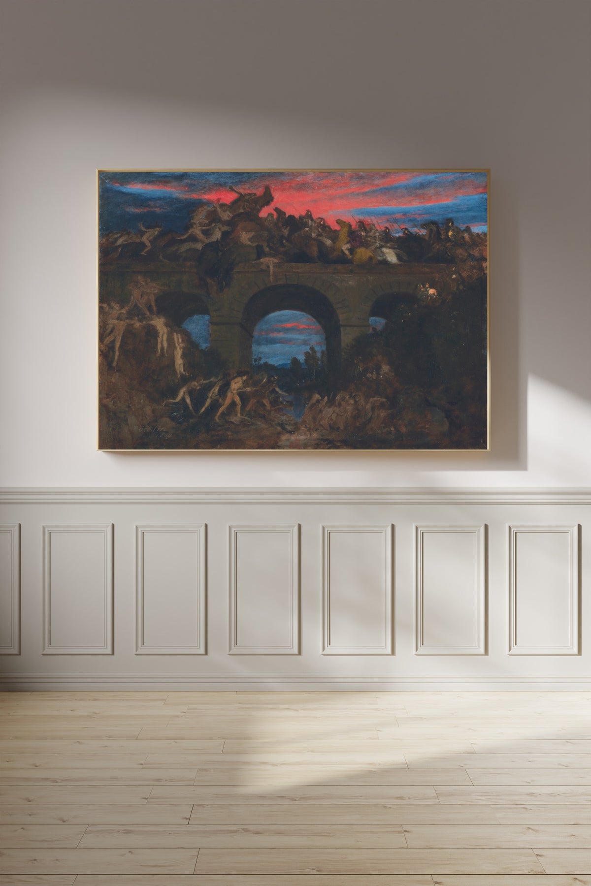 Arnold Böcklin — The Battle on the Bridge | Symbolist Art Print